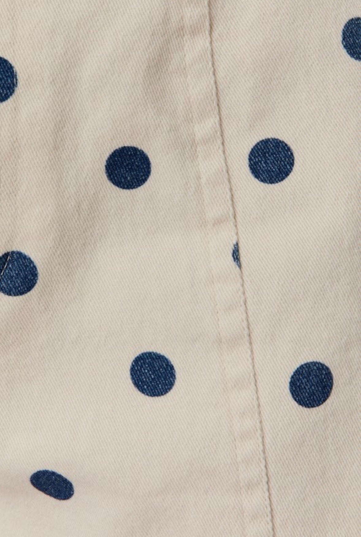 Blue Polka Dot Denim Shorts