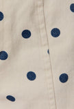Blue Polka Dot Denim Shorts