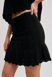 Black Crochet Skirt