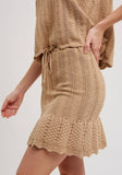 Tan Crochet Skirt