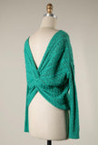 Green Reversible Twist Sweater