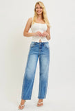 Collette Embroidered Barrel Jeans