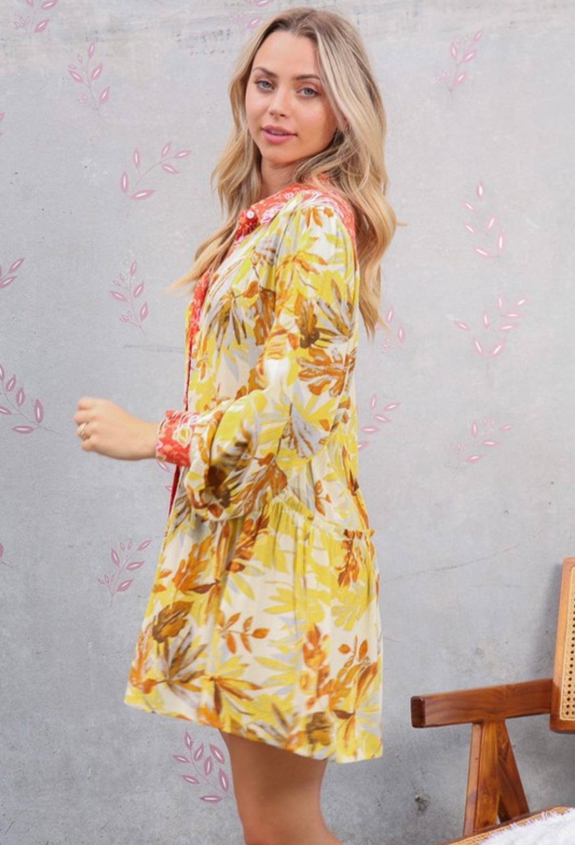 Palm Beach Floral Shirt Dress