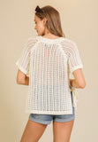 Cream Side Tie Sweater
