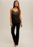 Black Layered Lace Cami