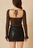 Leopard Sheer Corset Top