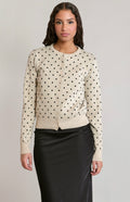 Oatmeal Polka Dot Cardigan