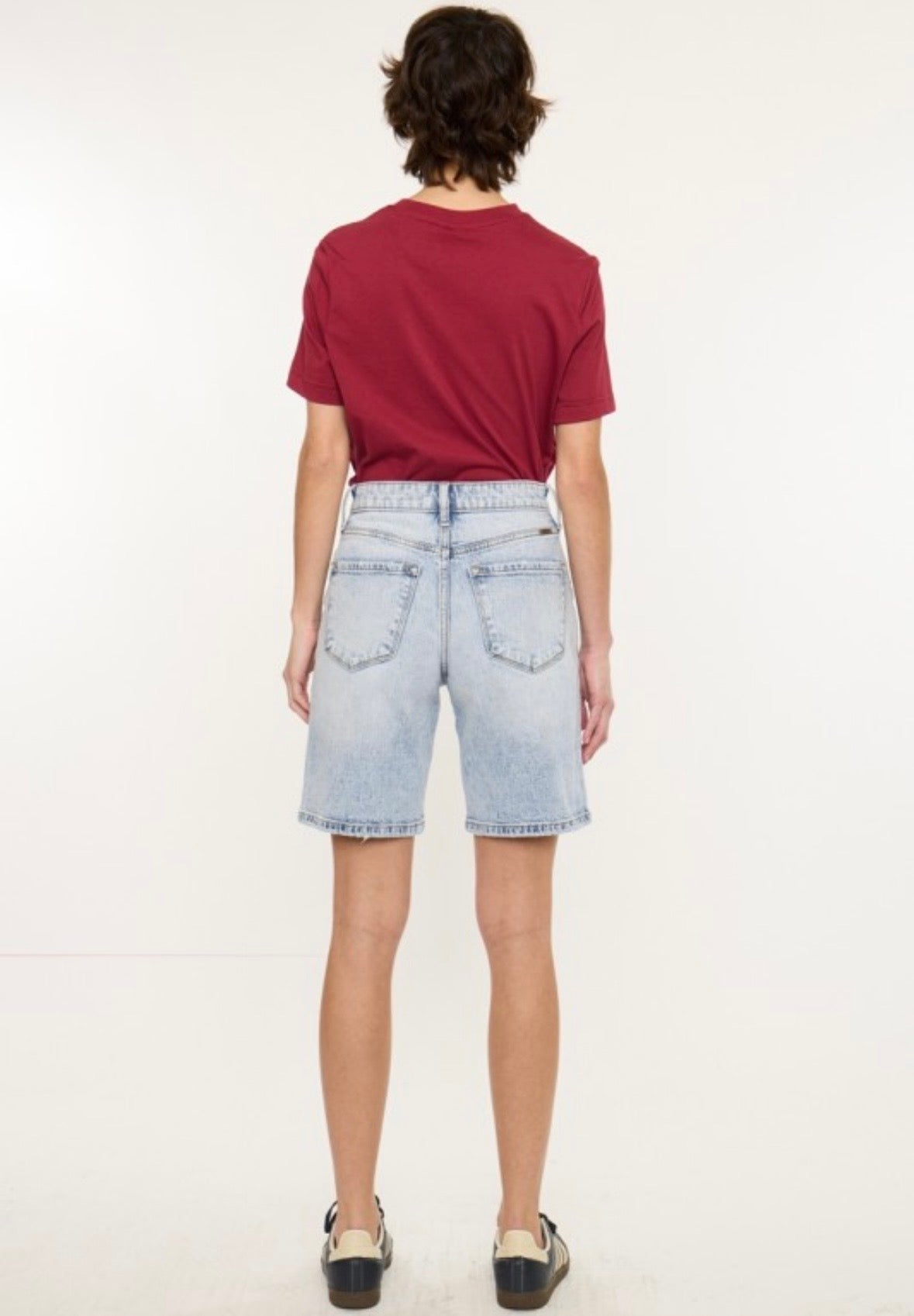 High Rise Light Bermuda Shorts