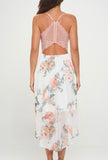 Light Pink Floral High Low Dress