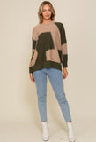 Olive Patchwork Sweater