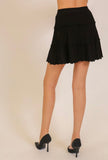 Black Pleated Knit Skirt