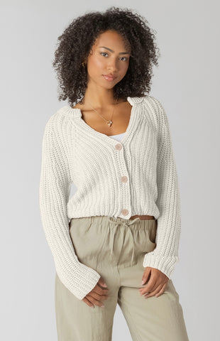 Natural Knit Button Cardigan