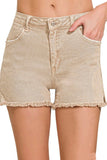 Beige Denim Shorts