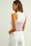 Blue Stripe Tie Tank