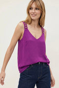 Fuchsia Studded Tank Top