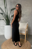 Black Knotted Maxi Tank Dress