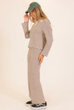 Brown Stripe Lounge Set