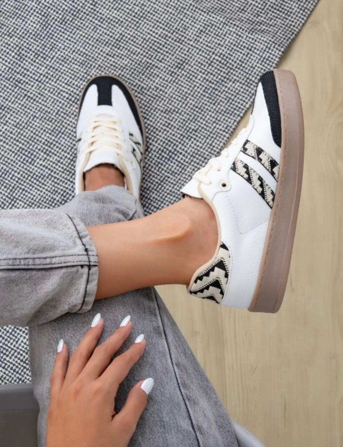 Black Aztec Sneakers