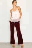 Champagne Satin Lace Cami