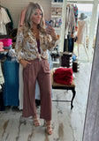 Coco Linen Cropped Wide Leg Pants