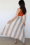 Cream Print Maxi Skirt