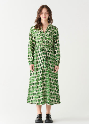 Kelly Green Geo Print Dress