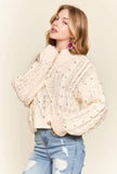 Cream Rhinestone Sweater