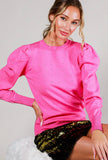 Pink Rhinestone Sweater