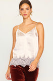 Champagne Satin Lace Cami