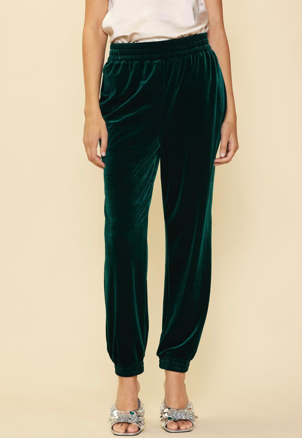 Emerald Velvet Jogger