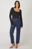 Black Square Neck Top