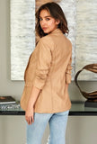 Camel Leatherlike Blazer