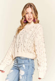 Cream Rhinestone Sweater