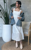 White Eyelet Maxi Dress