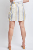Gold Stripe Linen Skort