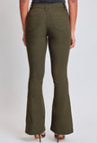 Olive High Rise Stretch Flare Pants