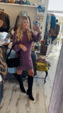 Washed Plum Sweater Dress
