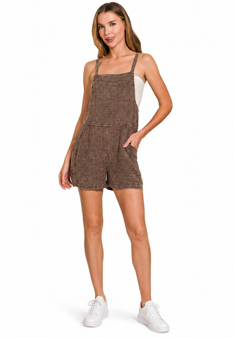 Brown Gauze Romper