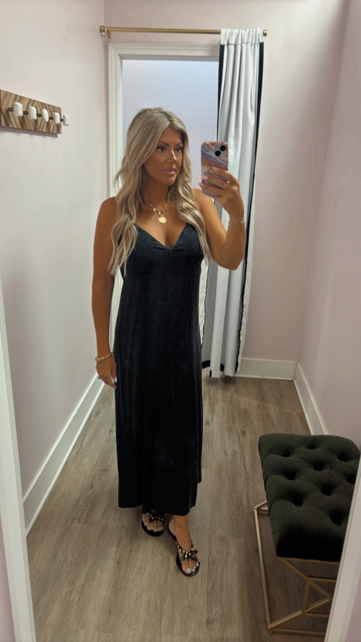 Black Washed Maxi Dress