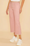 Mauve Cropped Wide Leg Jeans