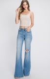Distressed Highrise Flare Jeans