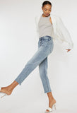 Highrise Straight Leg Cropped Jeans