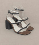 Black Destiny Studded Raffia Sandals