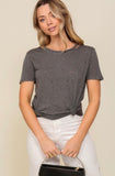 Charcoal Distressed Tee