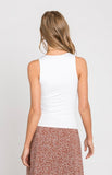 White Round Neck Cami