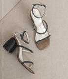 Black Destiny Studded Raffia Sandals