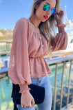 Mauve Off The Shoulder Top