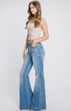 Distressed Highrise Flare Jeans