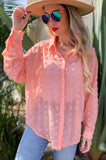Coral Sheer Button Dowm