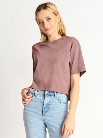 Mauve Boxy Tee